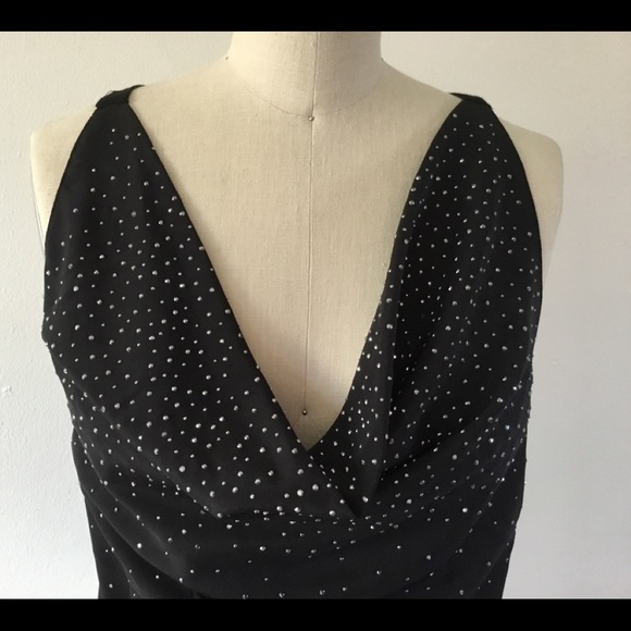 GUESS Embellished Cross Back Dressy Top Sz Small - Picture 4 of 8
